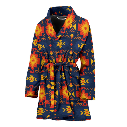 Southwest Pattern Print Design LKS307 Women Bathrobe