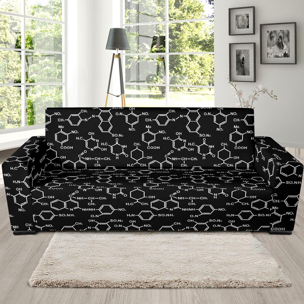 Chemical Pattern Print Design 02 Sofa Slipcover