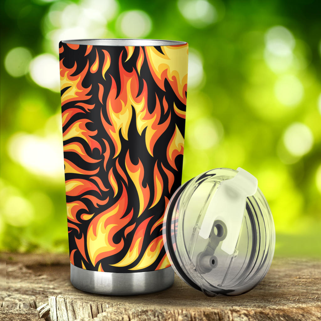Flame Fire Design Pattern Tumbler