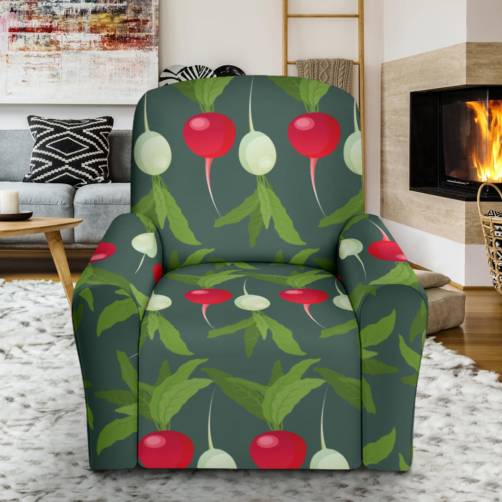 Radish Pattern Print Design A03 Recliner Slipcover with Pocket
