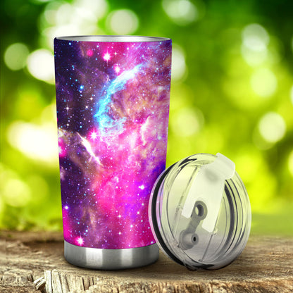 Galaxy Night Purple Space Print  Tumbler