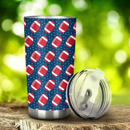 American Football Star Design Pattern Tumbler