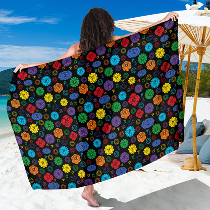Chakra Pattern Print Design 01 Sarong Pareo Wrap