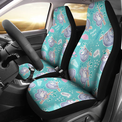Sloth Print Design LKS309 Car Seat Covers