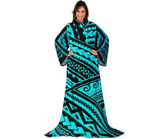 Polynesian Tribal Adult Sleeve Blanket