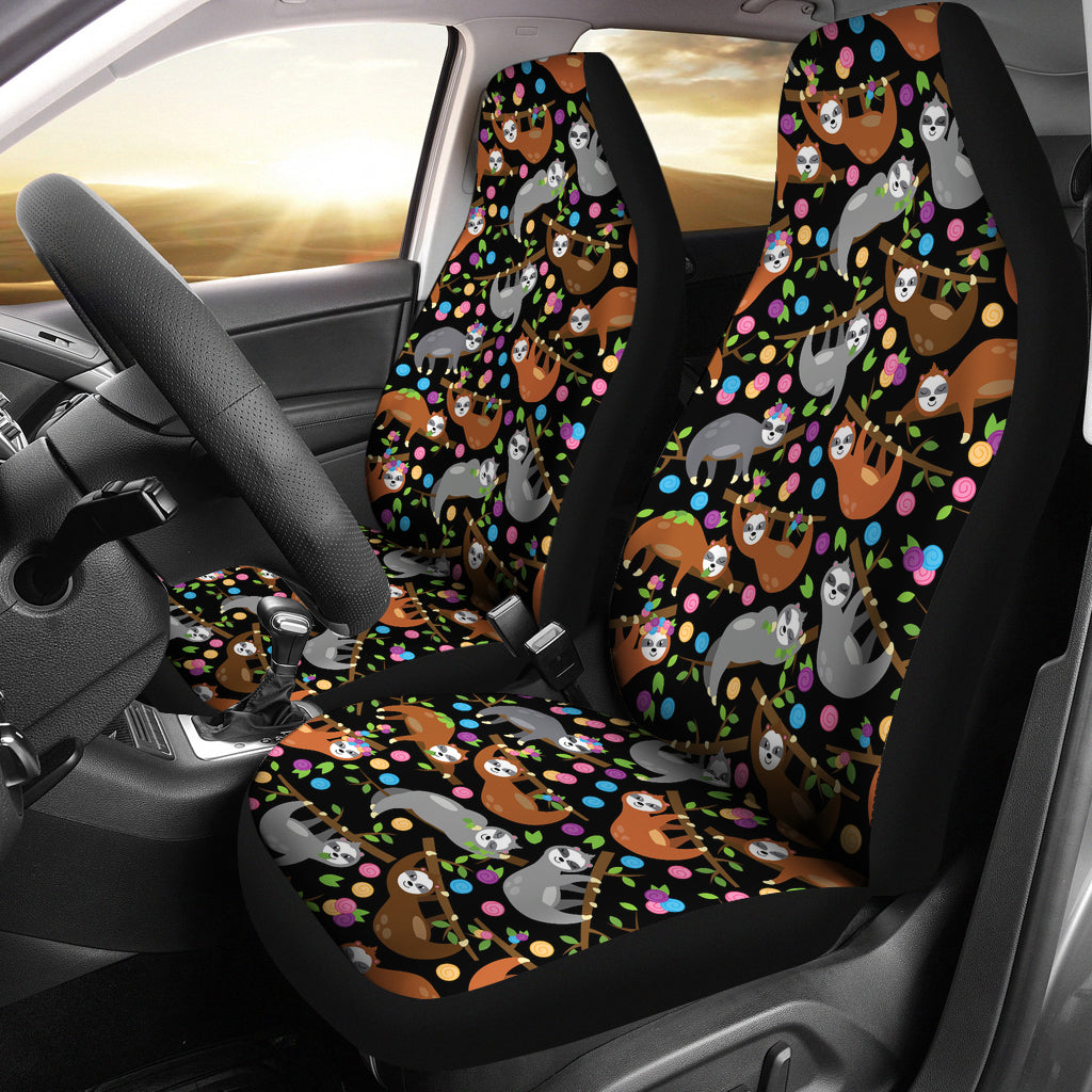 Sloth Print Design LKS306 Car Seat Covers
