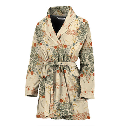 Leo Pattern Print Design 02 Women Bathrobe