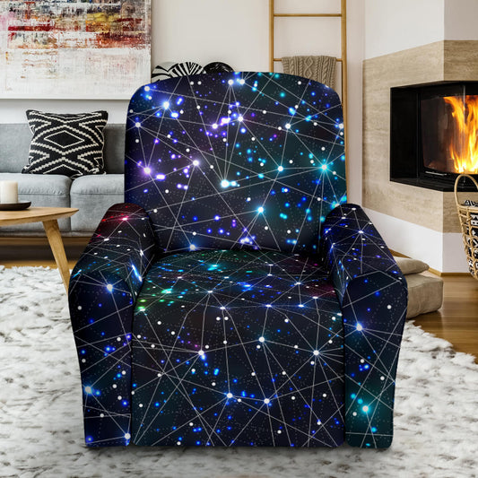 Cosmic Pattern Print Design 01 Recliner Slipcover with Pocket
