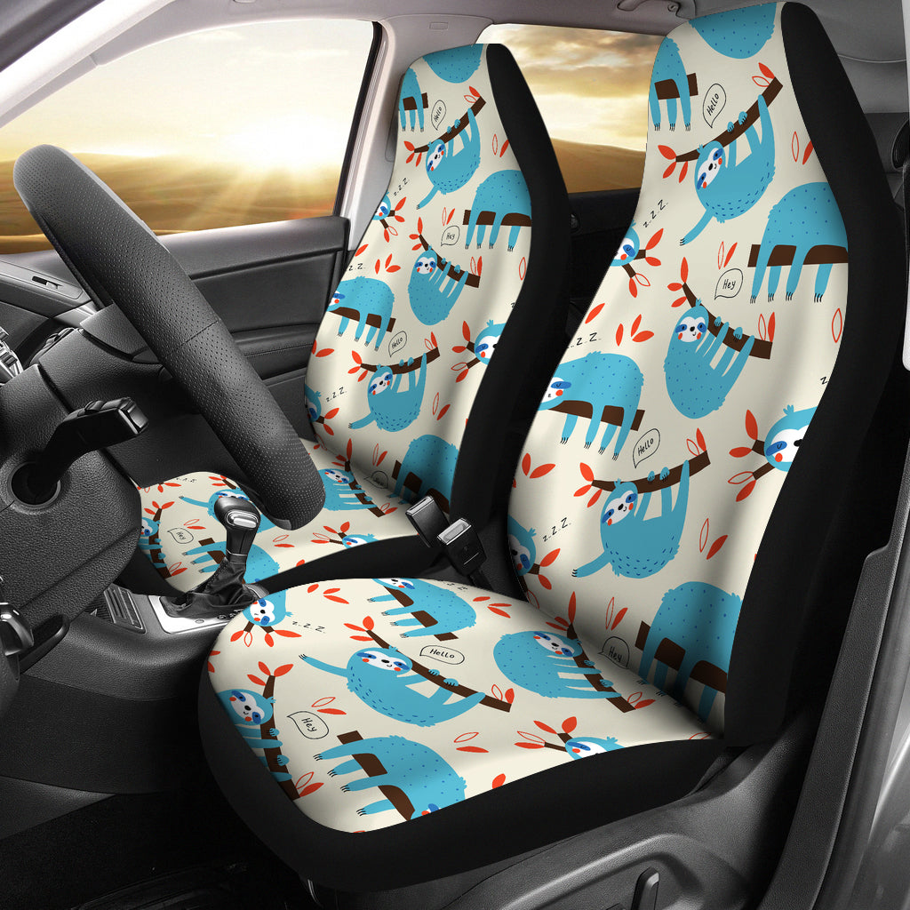 Sloth Print Design LKS3011 Car Seat Covers