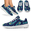 Peacock Feather Blue Design Print Athletic Shoes