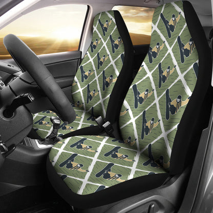 Snowboard Man Print Design LKS302 Car Seat Covers