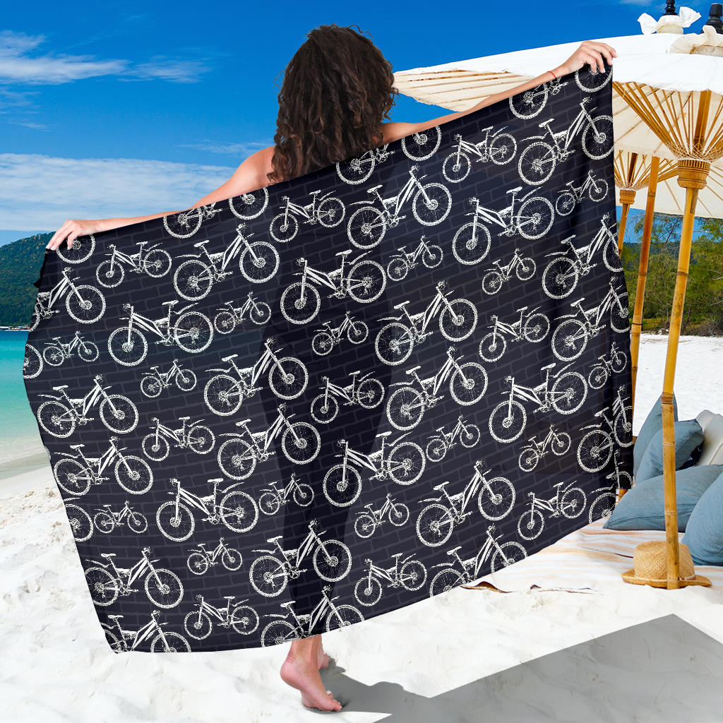Mountain bike Pattern Print Design 02 Sarong Pareo Wrap