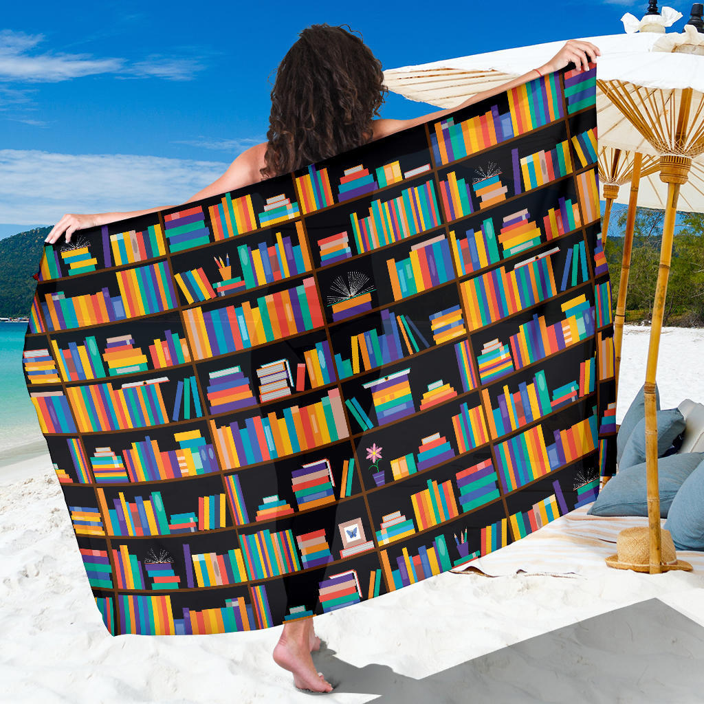 Book Pattern Print Design 05 Sarong Pareo Wrap