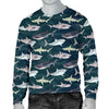 Shark Pattern Print Men Long Sleeve Sweatshirt