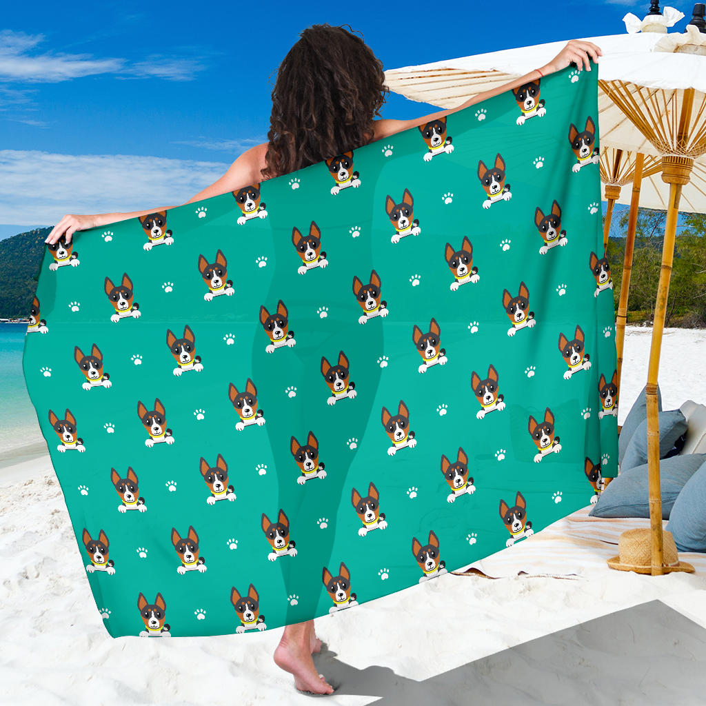 Basenji Pattern Print Design 03 Sarong Pareo Wrap