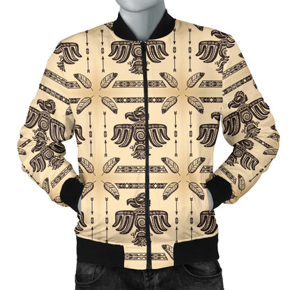 Native American Themed Design Print Men Bomber Jacket
