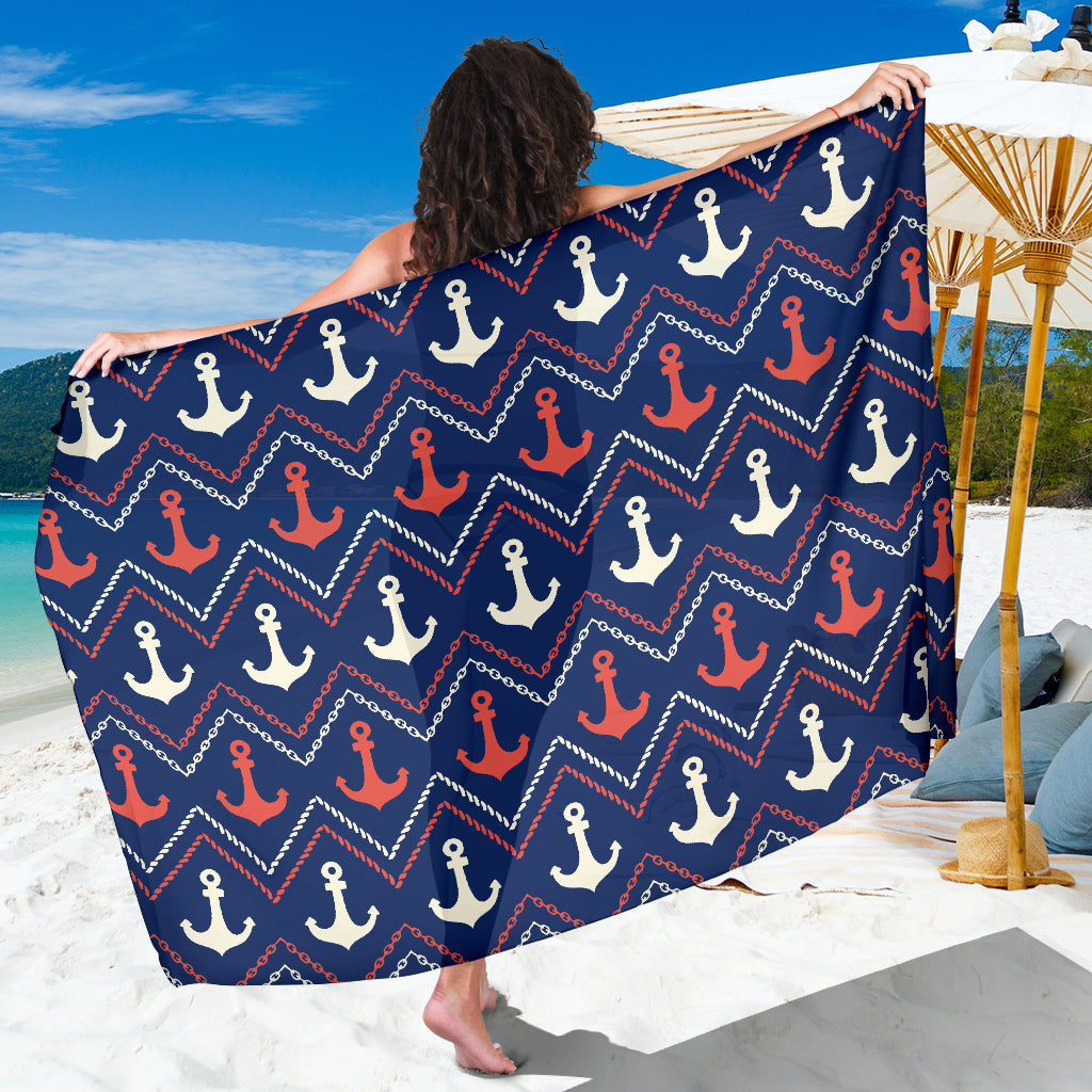 Anchor Pattern Print Design 07 Sarong Pareo Wrap