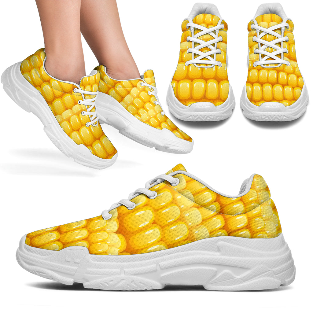 Agricultural Corn cob Pattern Chunky Sneakers