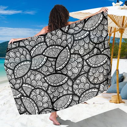 Polynesian Pattern Print Design A01 Sarong Pareo Wrap