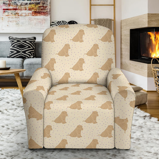 Chinese Shar Pei Pattern Print Design 01 Recliner Slipcover with Pocket