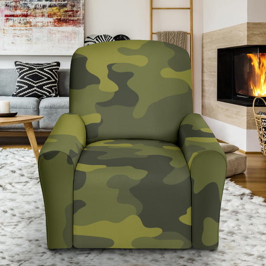 Military Camouflage Pattern Print Design 02 Recliner Slipcover with Pocket