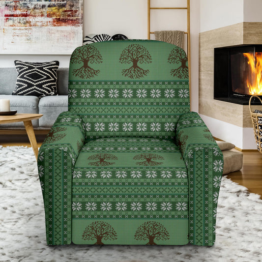 Celtic Pattern Print Design 09 Recliner Slipcover with Pocket