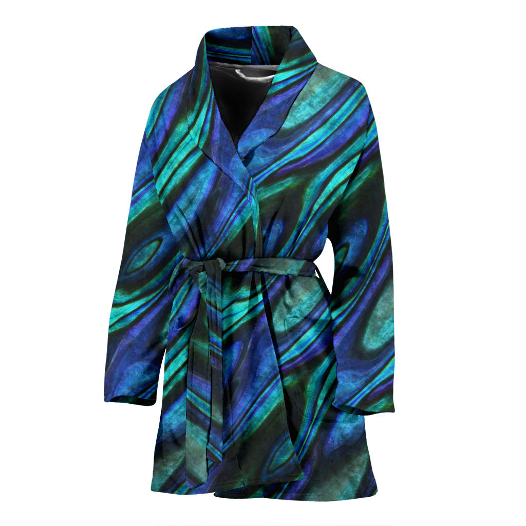 Abalone Pattern Print Design 03 Women Bathrobe