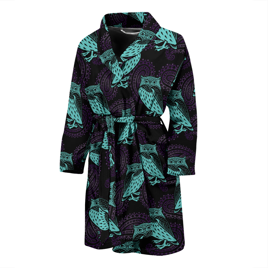 Tribal Pattern Print Design LKS3010 Men Bathrobe
