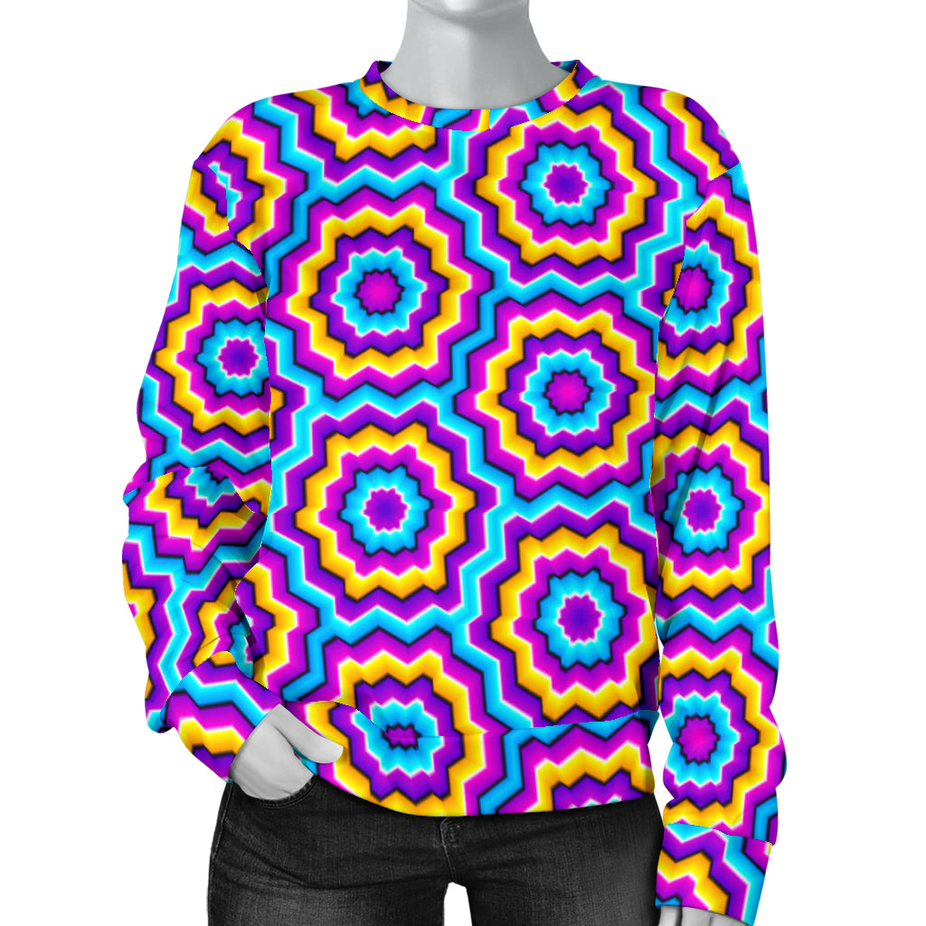 Optical illusion Techno Movement Women Long Sleeve Sweatshirt