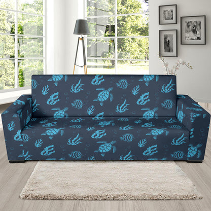 Sea Turtle Print Design LKS307 Sofa Slipcover