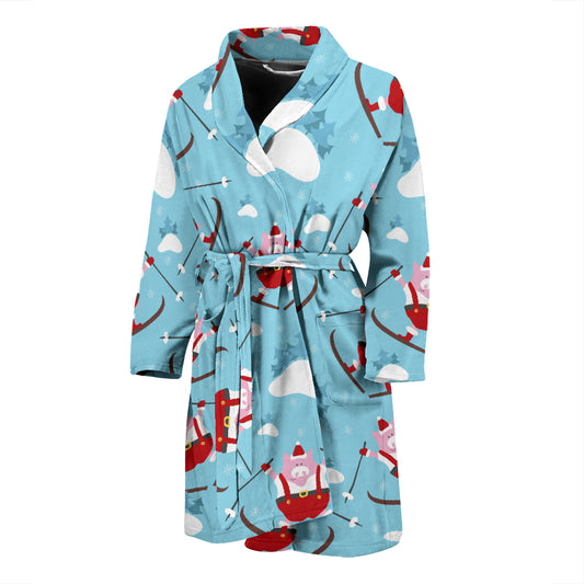 Ski Print Design LKS309 Men Bathrobe