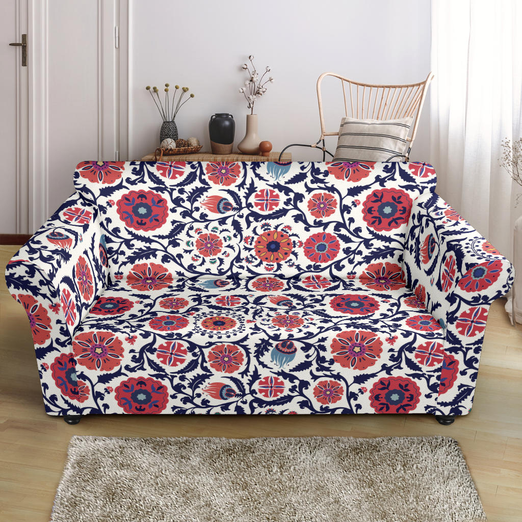 Suzani Print Design LKS304 Loveseat Couch Slipcover