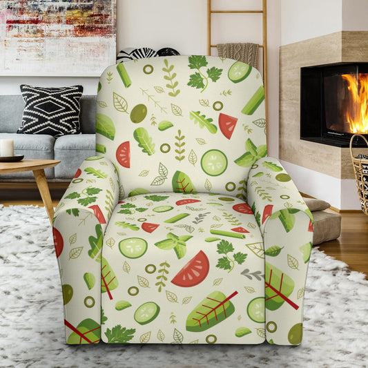 Salad Vegetable Print Design LKS302 Recliner Slipcover with Pocket