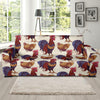 Rooster Pattern Print Design A03 Sofa Slipcover