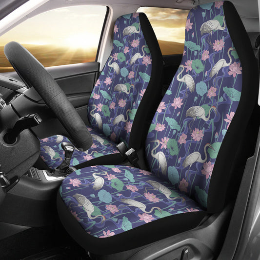 Water Lily Print Design LKS306 Car Seat Covers