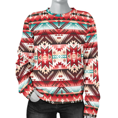 Aztec Western Style Print Pattern Women Long Sleeve Sweatshirt