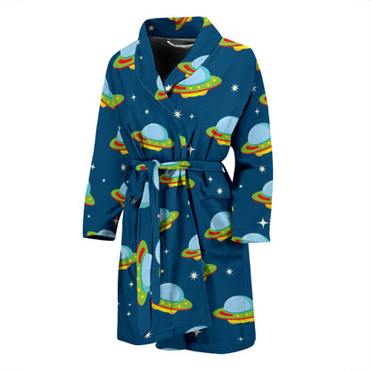 UFO Print Design LKS305 Men Bathrobe