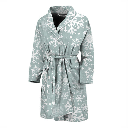 Snowflake Print Design LKS303 Men Bathrobe