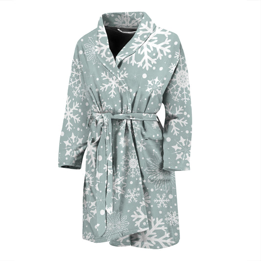 Snowflake Print Design LKS303 Men Bathrobe
