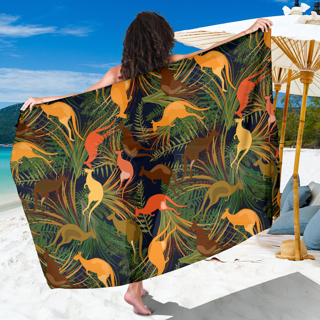 Kangaroos Pattern Print Design 07 Sarong Pareo Wrap