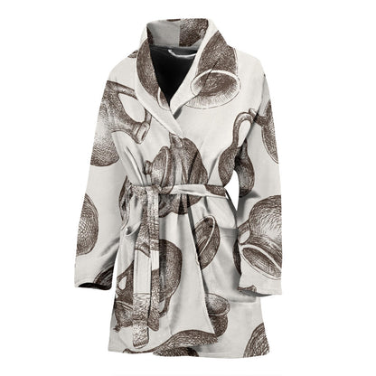 Pottery Pattern Print Design A01 Women Bathrobe