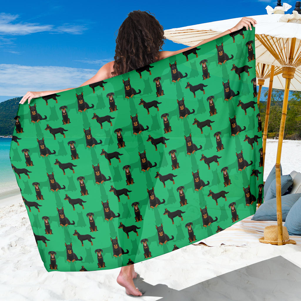 Beauceron Pattern Print Design 01 Sarong Pareo Wrap