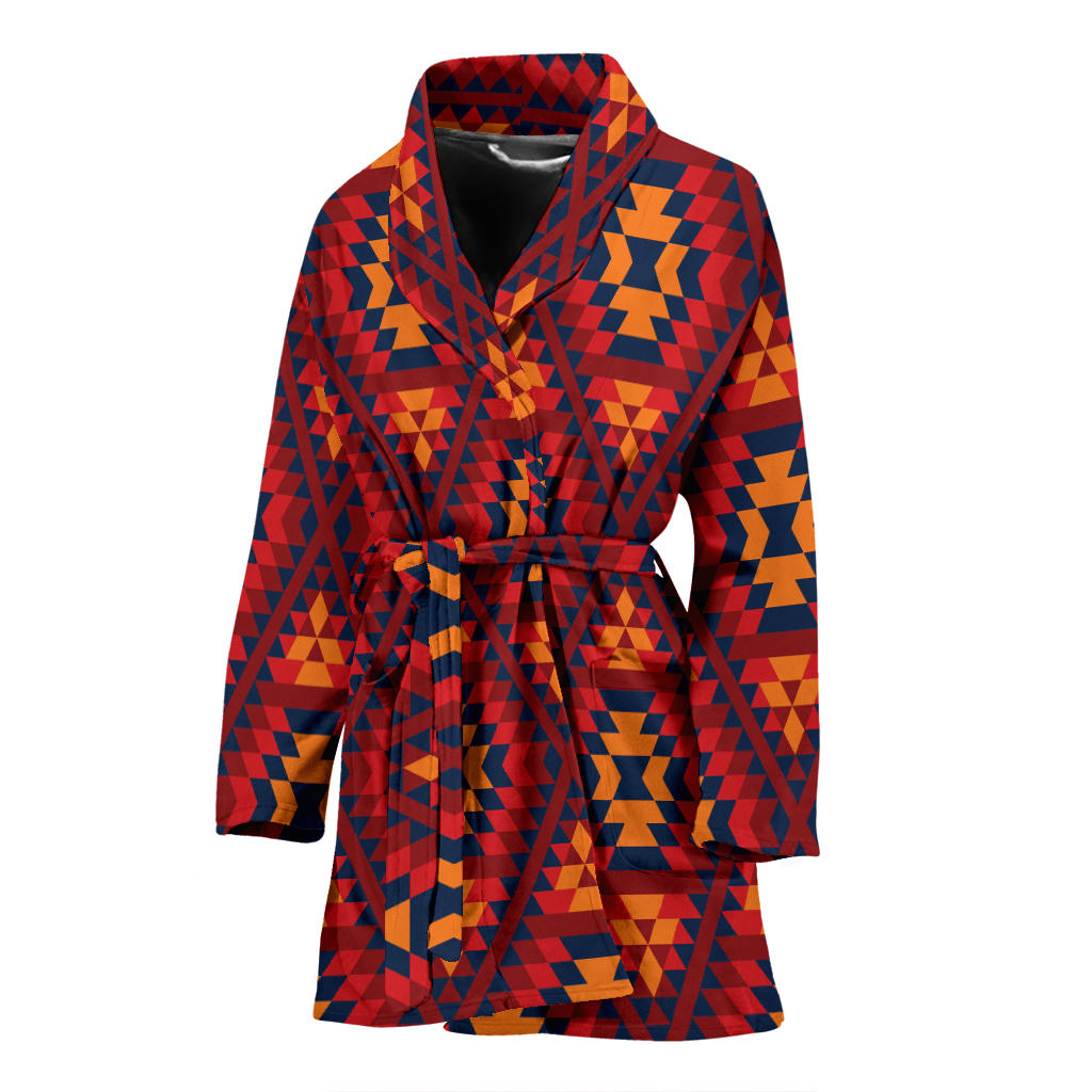 Navajo Pattern Print Design A03 Women Bathrobe