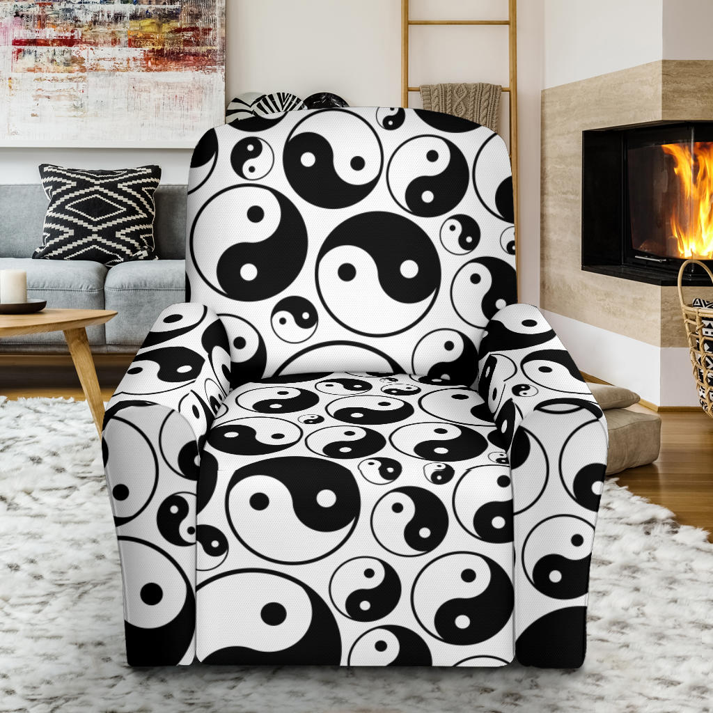 Yin Yang Print Design LKS302 Recliner Slipcover with Pocket