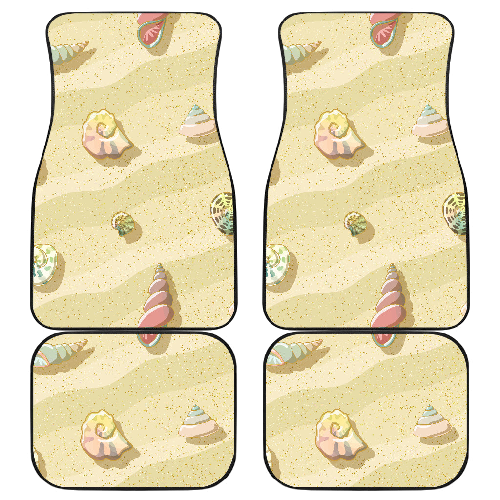 Beach with Seashell Theme Car Floor Mats Front Back