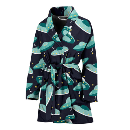 UFO Print Design LKS304 Women Bathrobe
