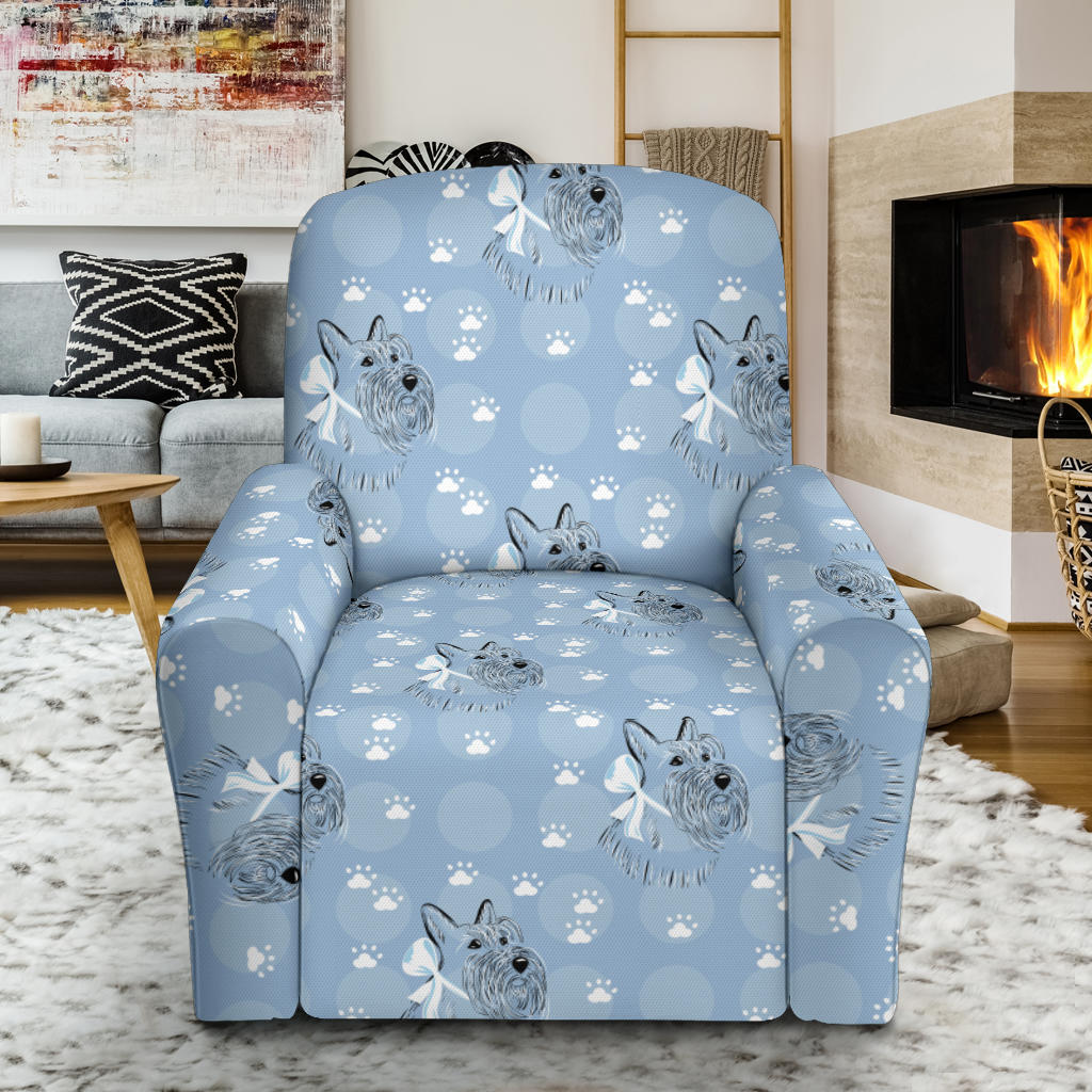 Scottish Terriers Print Design LKS308 Recliner Slipcover with Pocket