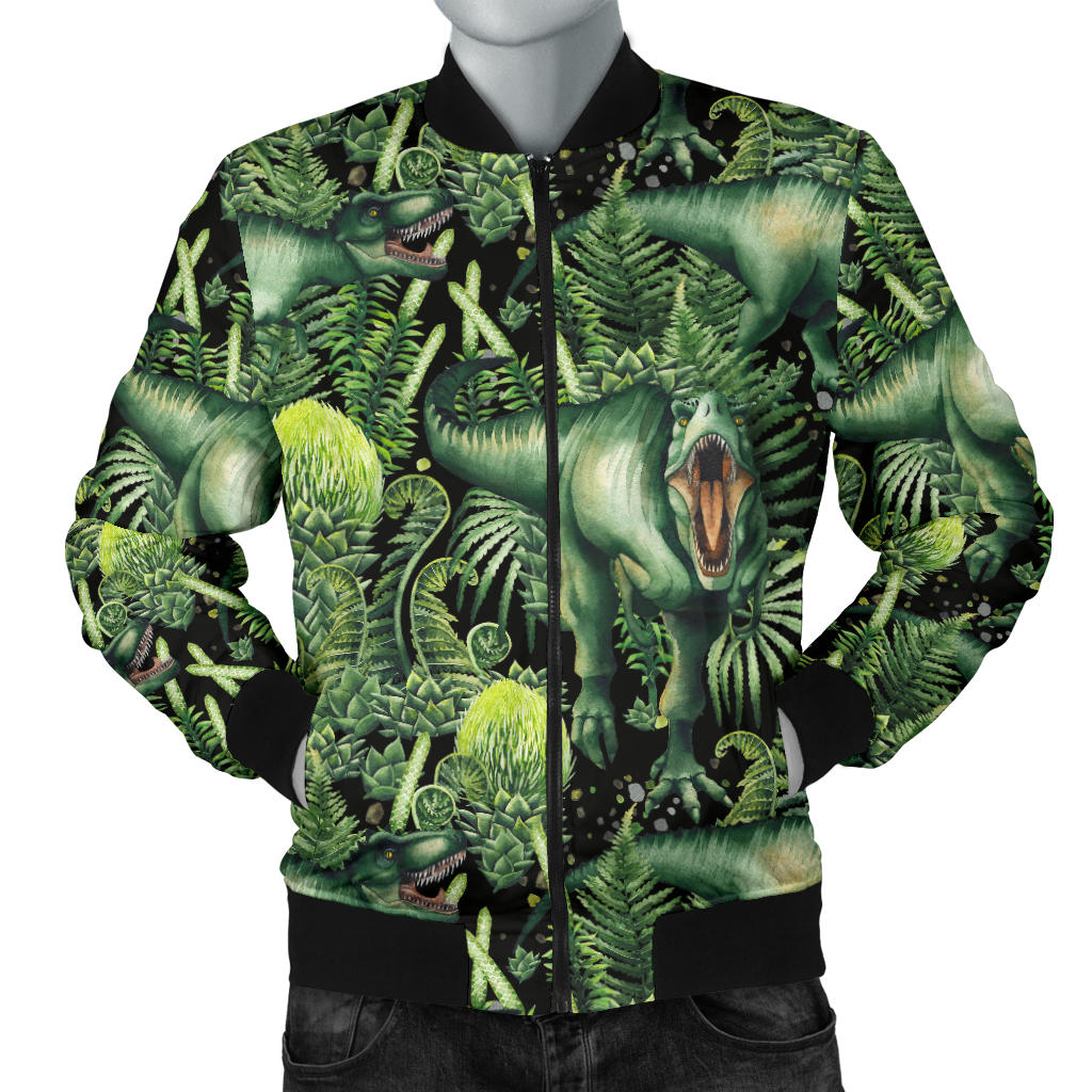 Dinosaur T Rex Print Pattern Men Bomber Jacket