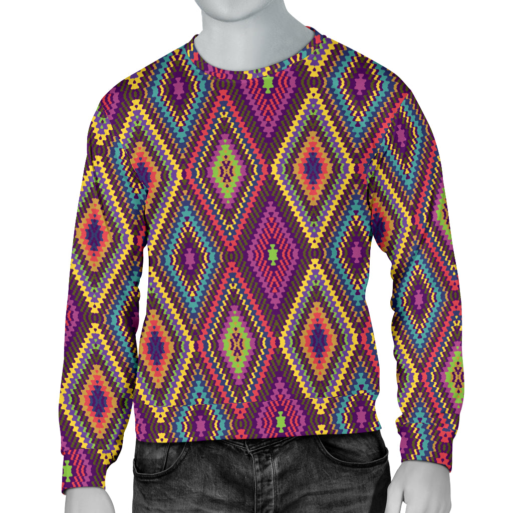 Southwestern Print  Men Long Sleeve Sweatshirt