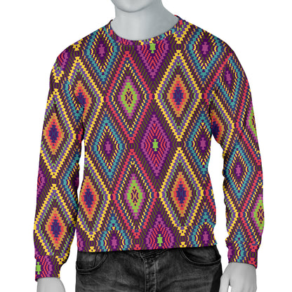 Southwestern Print  Men Long Sleeve Sweatshirt